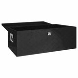 Vidaxl Storage Box 100x55x37 cm Aluminium Schwarz