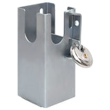 VIDAXL TOWBAR LOCK 11x11x23,5 cm Stahl Silber gefärbt