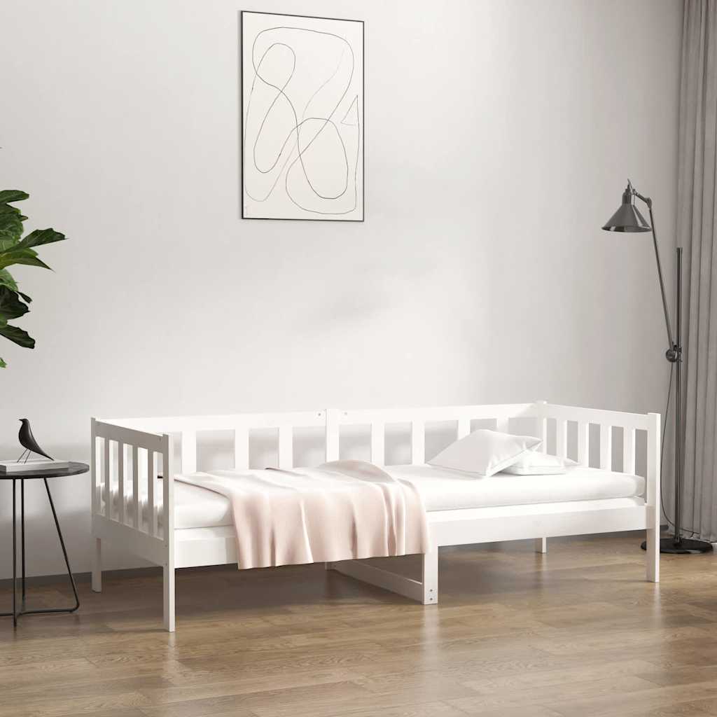 Vidaxl slaapbank zonder matras 90x190 cm massief grenenhout wit