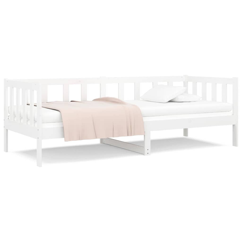 Vidaxl slaapbank zonder matras 80x200 cm massief grenenhout wit