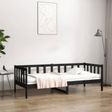 Vidaxl slaapbank 80x200 cm massief grenenhout zwart