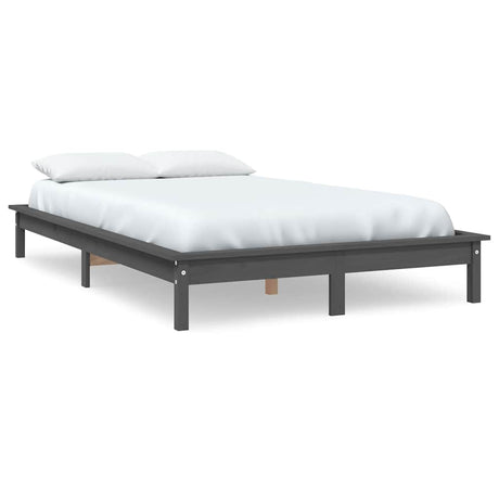 Vidaxl bedframe massief grenenhout 180x200 cm grijs