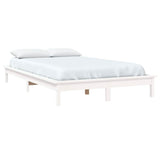 Vidaxl bedframe zonder matras massief grenenhout wit 140x190 cm