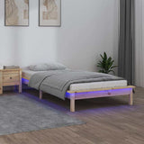 Vidaxl bedframe led massief hout 75x190 cm 2ft6