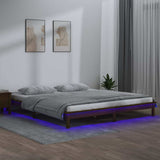 Vidaxl bedframe led hout honingbruin 120x190 cm