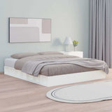 Vidaxl bedframe massief hout wit 150x200 cm