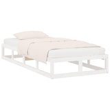 Vidaxl bedframe massief hout wit 90x200 cm