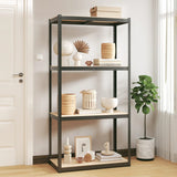 VIDAXL-LAGER RACK 4-LAYER-STAHL und verarbeiteter Holz anthrazitfarben