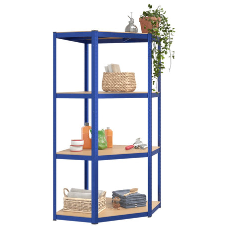 Vidaxl HoeKrek 4-Layer-Stahl und verarbeitetes Holzblau