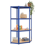 Vidaxl HoeKrek 4-Layer-Stahl und verarbeitetes Holzblau