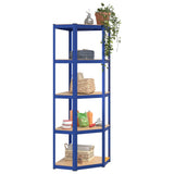 Vidaxl HoeKrek 5-Layer-Stahl und verarbeitetes Holzblau