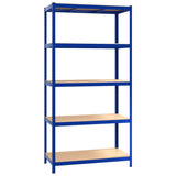 VIDAXL-LAGE RARK 5-layer Stahl und verarbeitetes Holzblau