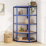 Vidaxl HoeKrek 5-Layer-Stahl und verarbeitetes Holzblau