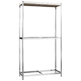 Vidaxl-Reifenregal 2-Schicht 110x40x180 cm Stahl Silber gefärbt