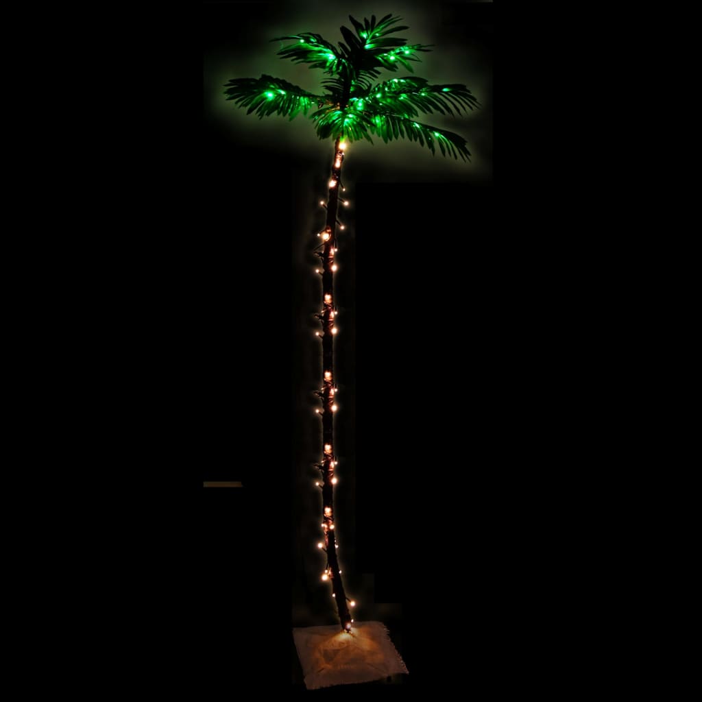 Vidaxl Palm Bam huet 42 LEDS waarm wäiss 300 cm