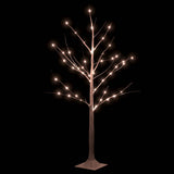 VidaXL Birke LED 48 LEDs warmweiß 120 cm weiß