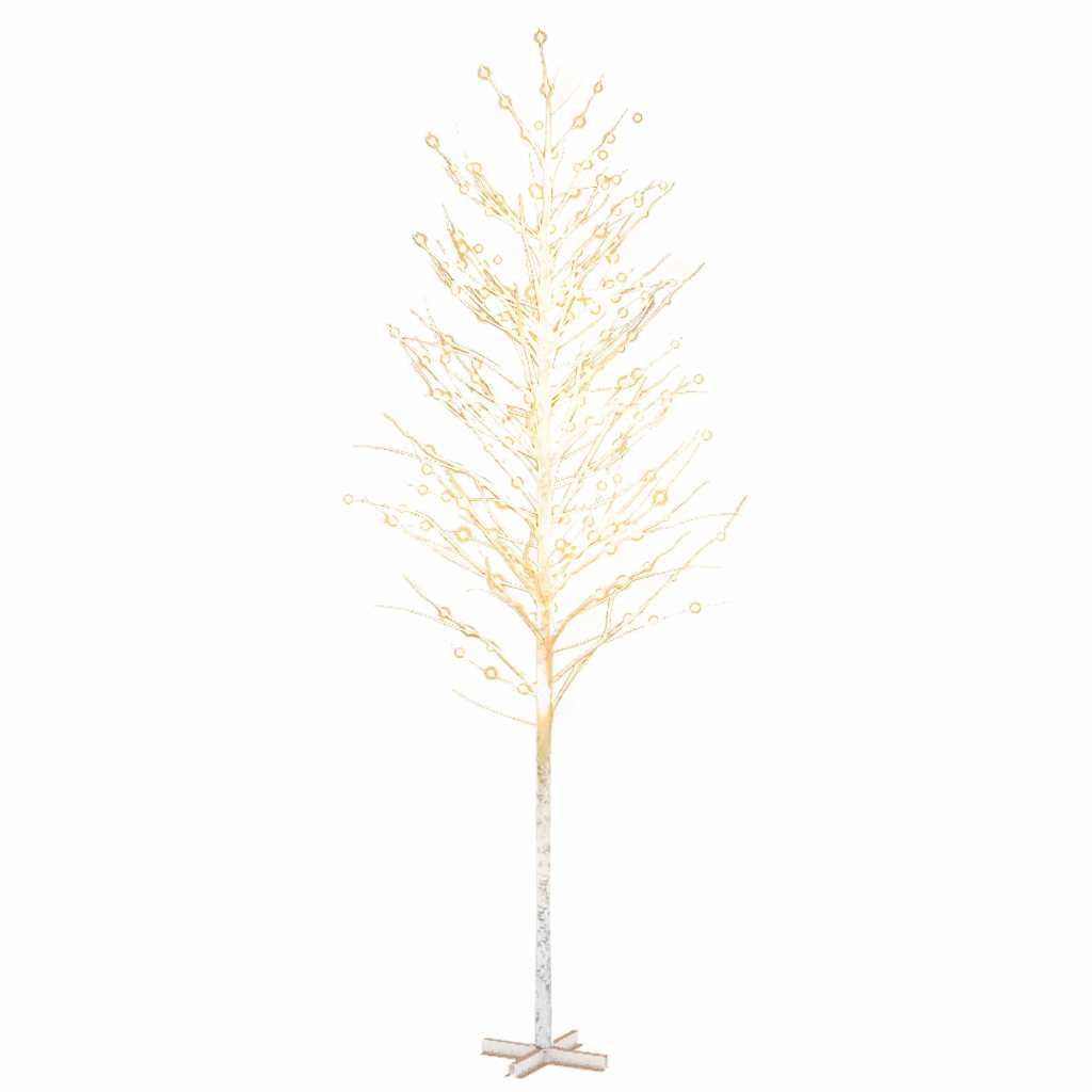 Vidaxl Berkenboom LED 672 LEDs warm Weiß 400 cm Weiß