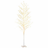 Vidaxl Berkenboom LED 672 LEDs warm Weiß 400 cm Weiß