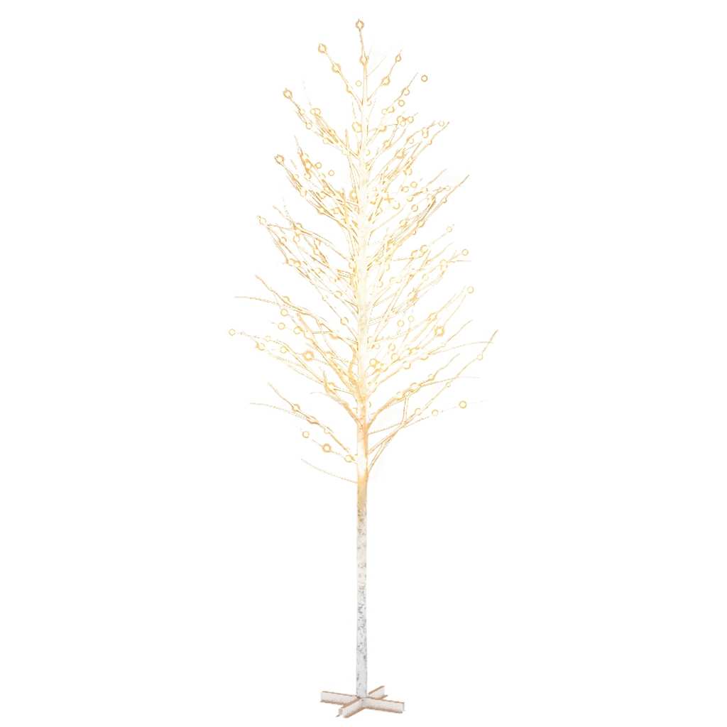 Vidaxl Berkenboom LED 672 LEDs warm Weiß 400 cm Weiß