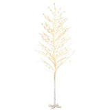 Vidaxl Berkenboom LED 672 LEDs warm Weiß 400 cm Weiß