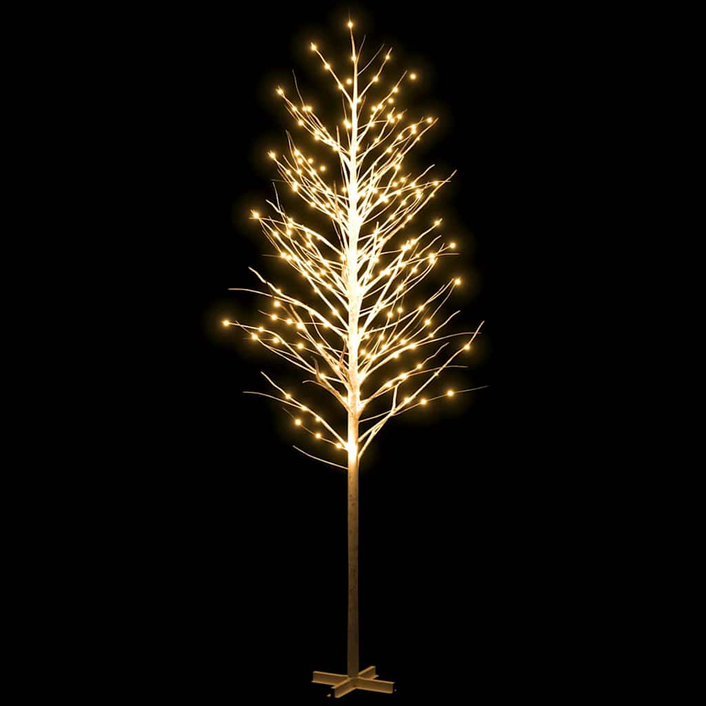 Vidaxl Berkenboom LED 672 LEDs warm Weiß 400 cm Weiß