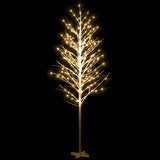 Vidaxl Berkenboom LED 672 LEDs warm Weiß 400 cm Weiß