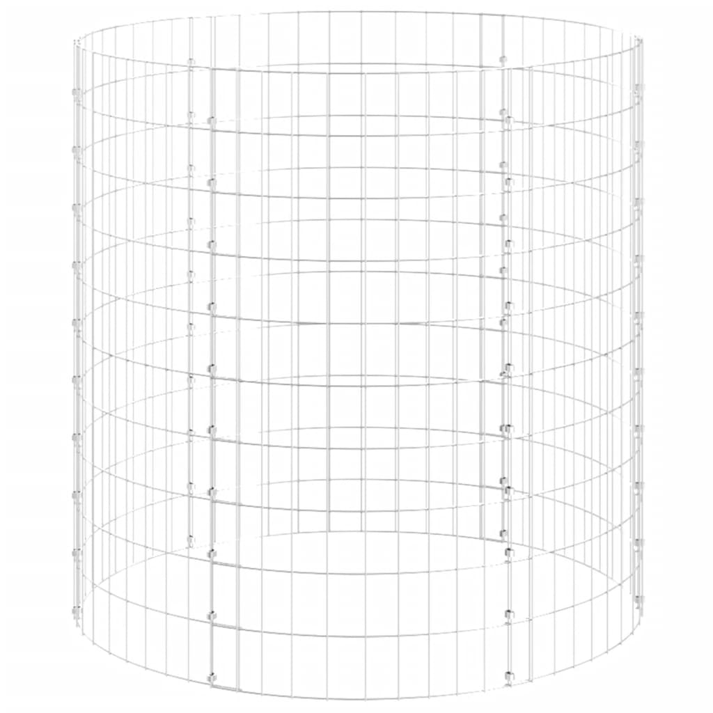 Kompost vidaxl bin Ø100x100 cm pocinkano jeklo