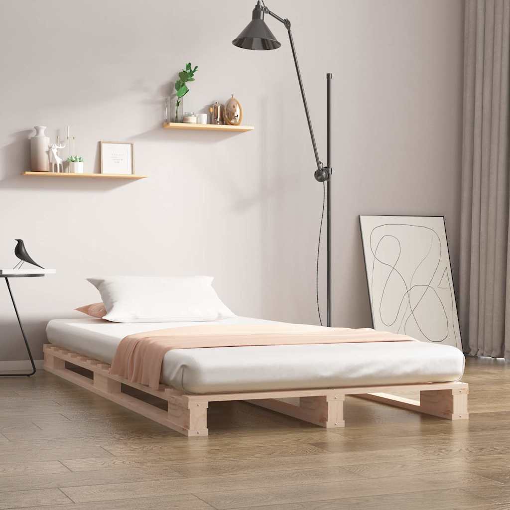Vidaxl palletbed massief grenenhout 100x200 cm
