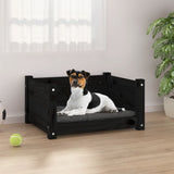 Vidaxl Dog Basket 55.5x45.5x28 cm Pinino solido nero