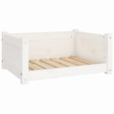 Vidaxx Hundebett weiß 65,5x50,5x28 cm massives Kiefernholz