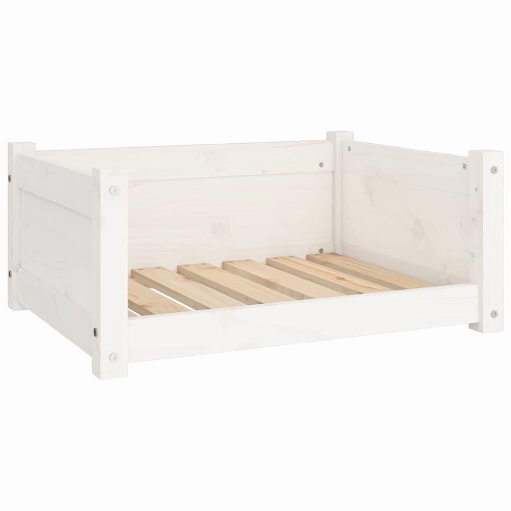 Vidaxx Hundebett weiß 65,5x50,5x28 cm massives Kiefernholz