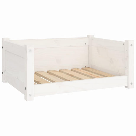 Vidaxx Hundebett weiß 65,5x50,5x28 cm massives Kiefernholz