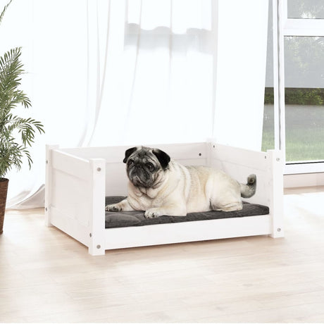 Vidaxx Hundebett weiß 65,5x50,5x28 cm massives Kiefernholz