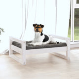 Vidaxl dog basket 55.5x45.5x28 cm solid pine white