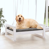 VidaXL dog basket 75.5x55.5x28 cm Solid pine white