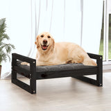 Vidaxl Dog Basket 75.5x55.5x28 cm Pino di pino solido nero