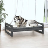 Vidaxl Dog Basket 105.5x75.5x28 cm Solid furugrå