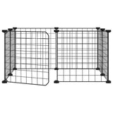 Vidaxl Pets Cage z vrati 8 plošč 35x35 cm jeklena črna