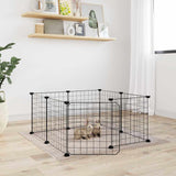 Vidaxl Pets Cage con puerta 8 paneles 35x35 cm de acero negro