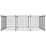 Vidaxl Pets Cage With Door 12 Panels 35x35 Cm Steel Black