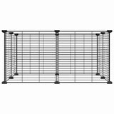 Vidaxl Pets Cage z 8 ploščami 35x35 cm jeklena črna