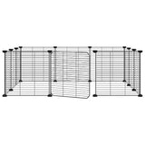 Vidaxl Pets Cage With Door 12 Panels 35x35 Cm Steel Black