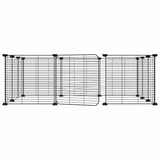 Vidaxl Pets Cage z vrati 12 plošč 35x35 cm jeklena črna