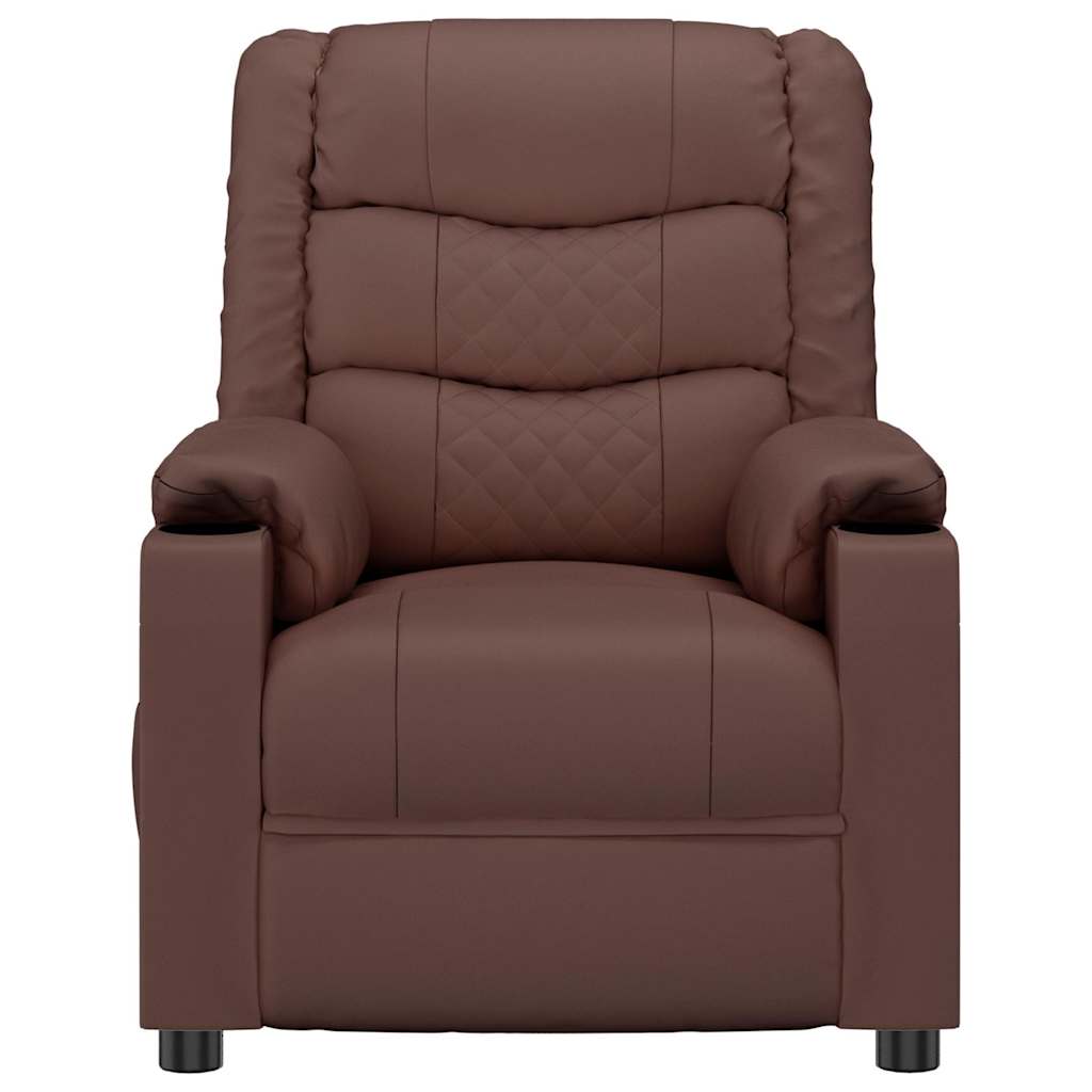 Vidaxl fauteuil verstelbaar kunstleer bruin