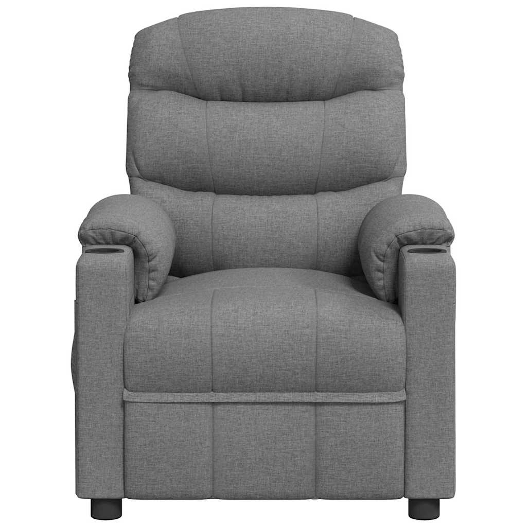 Vidaxl fauteuil verstelbaar stof lichtgrijs