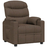 Vidaxl fauteuil verstelbaar stof bruin
