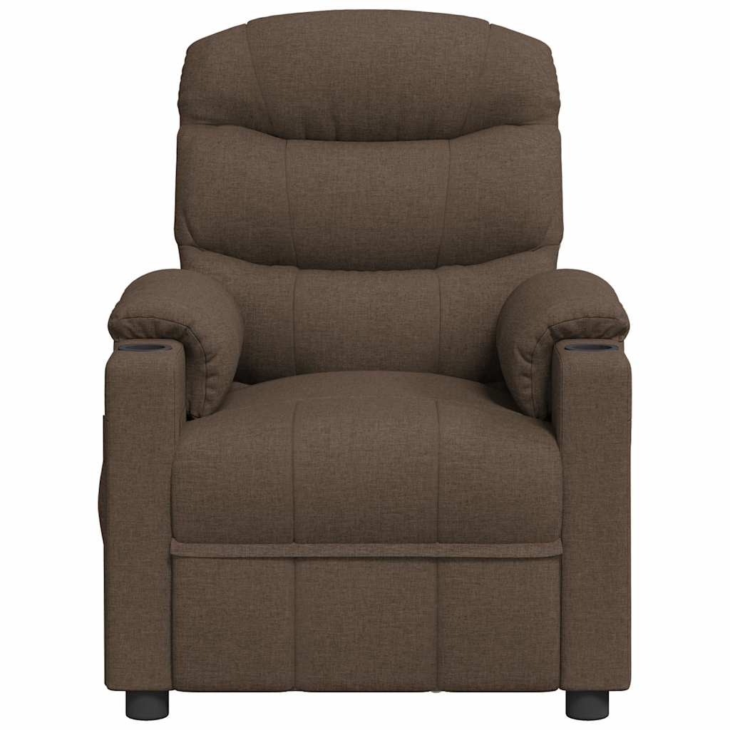 Vidaxl fauteuil verstelbaar stof bruin