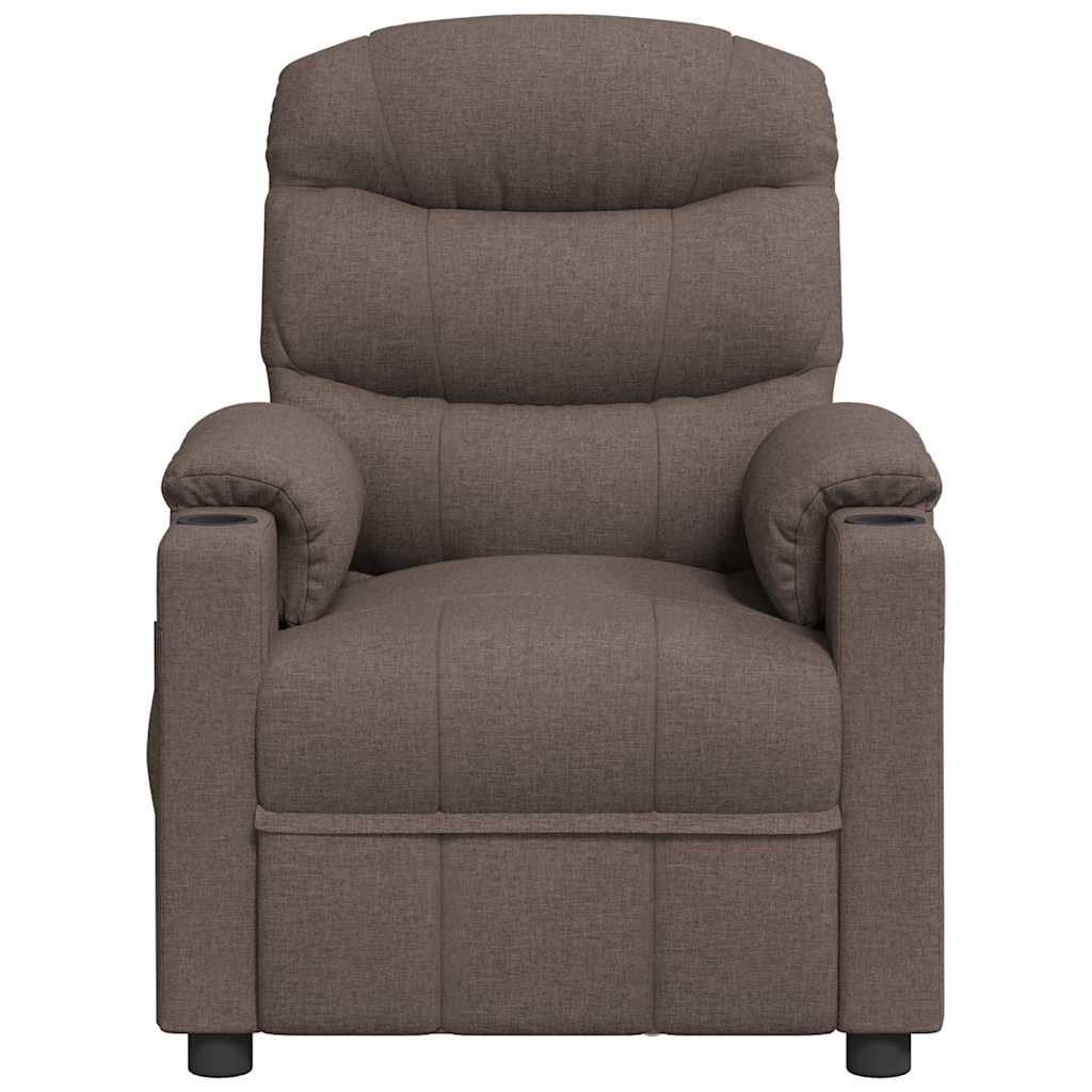 Vidaxl massagestoel stof taupe