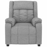 Vidaxl fauteuil verstelbaar stof lichtgrijs
