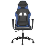 Vidaxl massage gamestoel kunstleer zwart en blauw